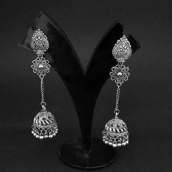 Jeweljunk Oxidised Beads Jhumki Earrings - 1311591