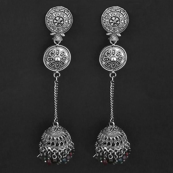 Jeweljunk Oxidised Beads Jhumki Earrings - 1311592