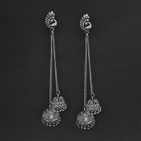 Jeweljunk Oxidised Beads Dangler Jhumki Earrings - 1311593