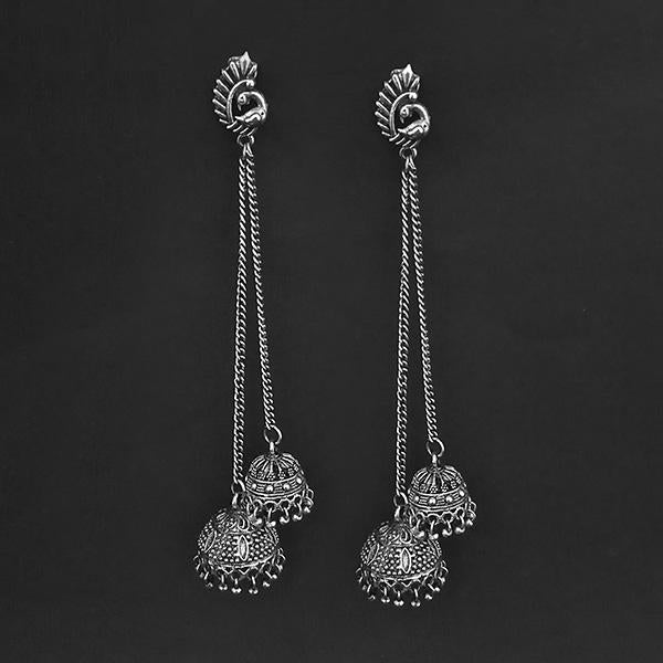 Jeweljunk Oxidised Beads Dangler Jhumki Earrings - 1311593