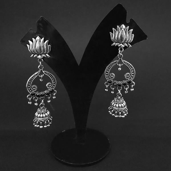 Jeweljunk Oxidised Beads Jhumki Earrings - 1311595A