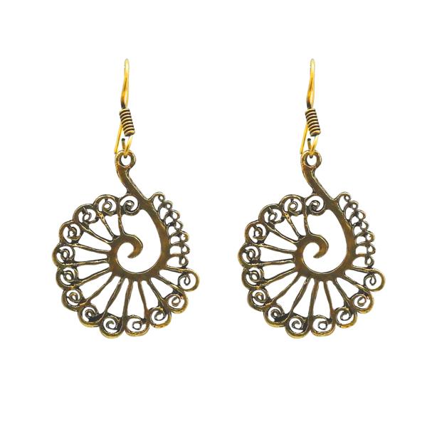 Tip Top Fashions Antique Gold Plated Dangler Earrings - 1311604