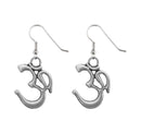 Kriaa Silver Plated Om Design Earrings