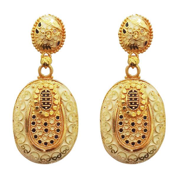 Kriaa Gold Plated Meenakari Dangler Earrings - 1311760