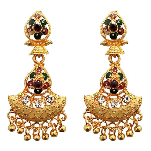 Kriaa Meenakari Gold Plated Dangler Earrings - 1311772