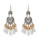 Jeweljunk White Thread 2 Tone Plated Earrings - 1312302B