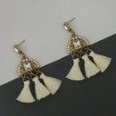 Jeweljunk White Austrian Stone Thread Earrings  - 1312327F