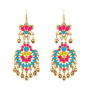 Jeweljunk Meenakari Gold Plated Afghani Earrings - 1312402B