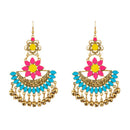 Jeweljunk Multi Color Meenakari Afghani Earrings - 1312403B