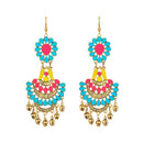 Jeweljunk Multi Color Meenakari Afghani Earrings - 1312407B