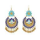 Jeweljunk Blue Meenakari Afghani Earrings - 1312408D