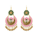 Jeweljunk Pink Meenakari Afghani Earrings - 1312408E