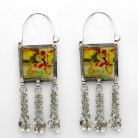 Urthn Rhodium Plated Dangler Earrings - 1312425B