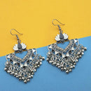 Jeweljunk Black And White Meenakari Afghani Earrings - 1312428C