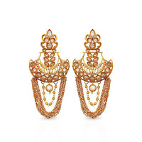 Kriaa AD Stone Gold Plated Dangler Earrings - 1312921A