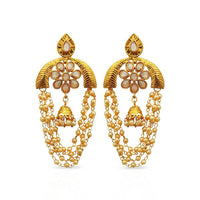 Kriaa AD Stone Gold Plated Dangler Earrings - 1312923A