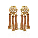 Kriaa AD Stone Gold Plated Dangler Earrings - 1312924A