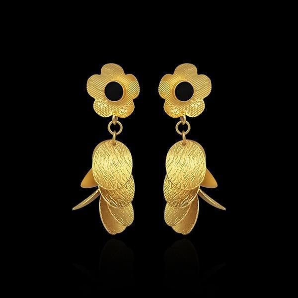Kriaa Zinc Alloy Gold Plated Dangler Earrings - 1313103A
