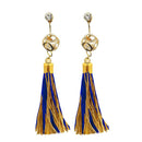 Jeweljunk Multi Thread Gold Plated Tassel Earrings - 1313304B