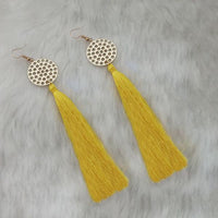 Jeweljunk Yellow Gold Plated Plated Tassel Earrings - 1313325C