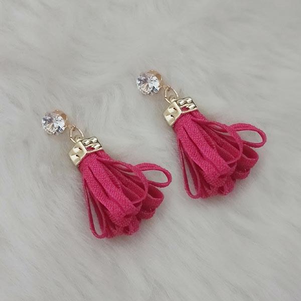 Jeweljunk Pink Thread Gold Plated Earrings - 1313334A