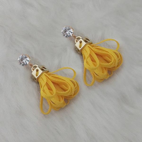 Jeweljunk Yellow Thread Gold Plated Earrings - 1313334D
