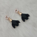 Jeweljunk Gold Plated Black Thread Earrings - 1313336D