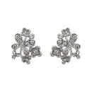 Kriaa Austrian Stone Silver Plated Stud Earrings - 1313801