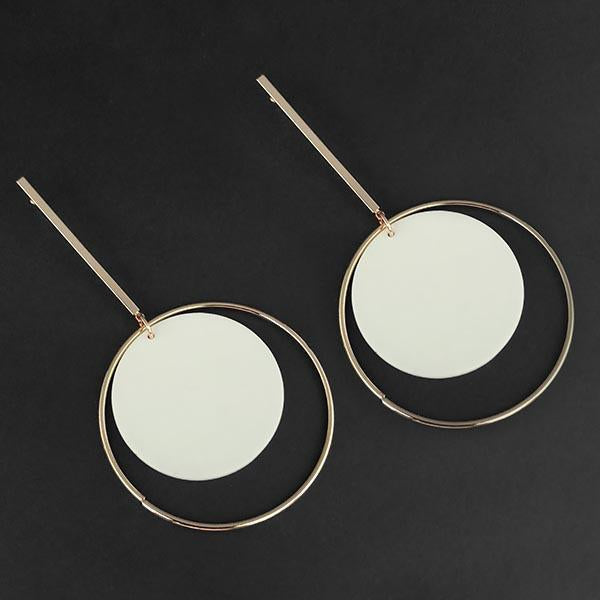 Urthn White Acrylic Dangler Earrings - 1314004A