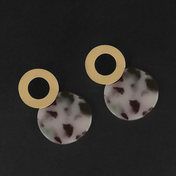 Urthn White Acrylic Dangler Earrings - 1314005A