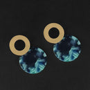 Urthn Blue Acrylic Dangler Earrings - 1314005C