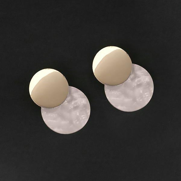 Urthn White Acrylic Dangler Earrings - 1314006D