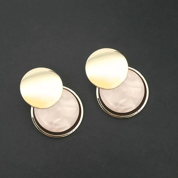 Urthn Pink Acrylic Dangler Earrings - 1314007D