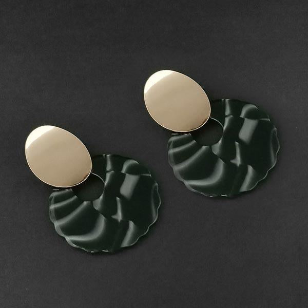 Urthn Green Acrylic Dangler Earrings - 1314009E