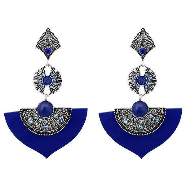 Urthn Blue Austrian Stone Dangler Earrings - 1314011A