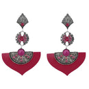 Urthn Pink Austrian Stone Dangler Earrings - 1314011C