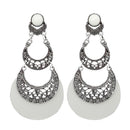 Urthn White Stone Acrylic Dangler Earrings - 1314013E
