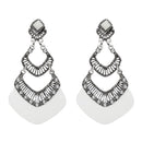 Urthn White Acrylic Stone Dangler Earrings - 1314016B