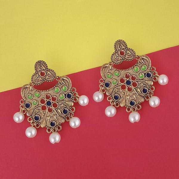 Kriaa Gold Plated Multi Meenakari Earrings - 1314223G