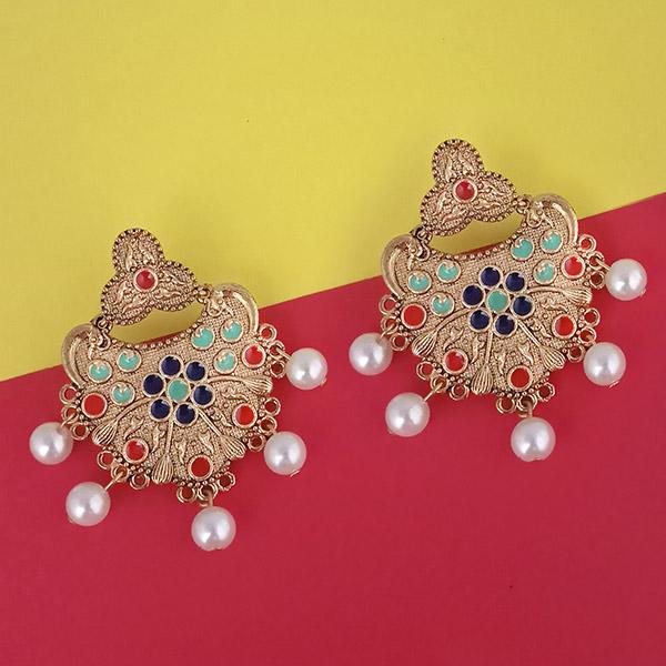 Kriaa Gold Plated Multi Meenakari Earrings - 1314223H