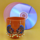 Urthn Fashions Blue Meenakari  Earrings - 1314405A