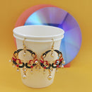 Urthn Fashions Red Meenakari  Earrings - 1314406B