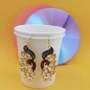 Urthn Fashions Multi Meenakari Peacock Earrings - 1314410C