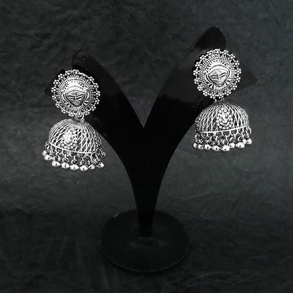 Jeweljunk Oxidised Beads Jhumki Earrings - 1314541