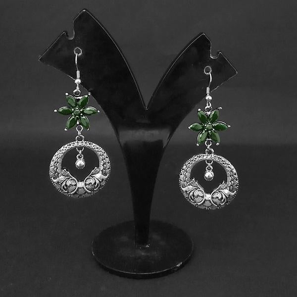 Jewljunk Oxidised Stone Dangler Earrings - 1314554B
