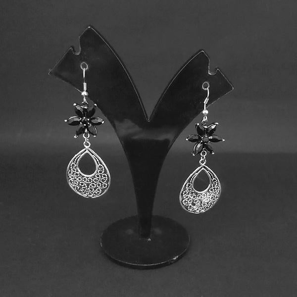 Jewljunk Oxidised Stone Dangler Earrings - 1314554D