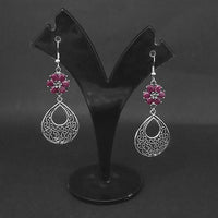 Jewljunk Oxidised Stone Dangler Earrings - 1314555A
