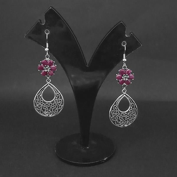Jewljunk Oxidised Stone Dangler Earrings - 1314555A