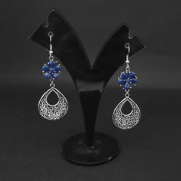 Jewljunk Oxidised Stone Dangler Earrings - 1314555D