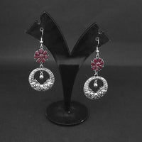 Jewljunk Oxidised Stone Dangler Earrings - 1314556A